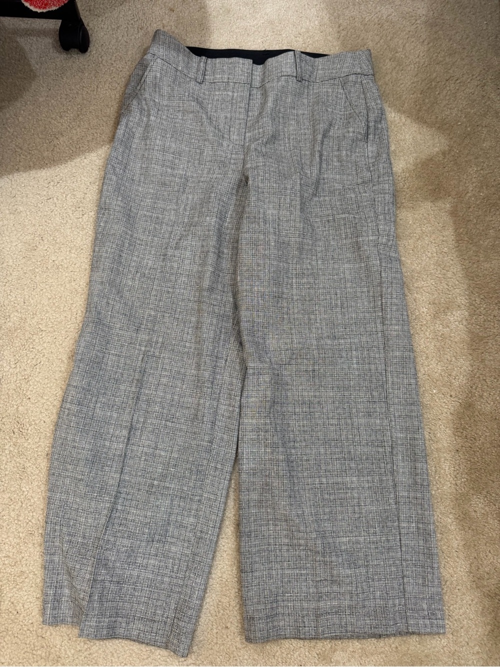 Lane Bryant Gray Plaid Wide-Leg Dress Pants